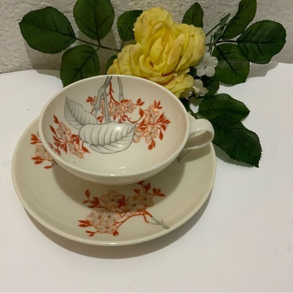 Castleton China Demitasse Cup & Saucer Mandalay Pattern By Ching Chih Yee G4 - Picture 2 of 7